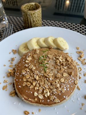 Banana pancake   at Moreganic Restaurant at Away Chiang Mai Thapae Vegan Retreat in Chiang Mai