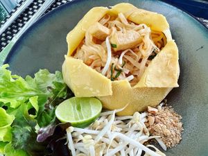 Pad Thai  at Moreganic Restaurant at Away Chiang Mai Thapae Vegan Retreat in Chiang Mai