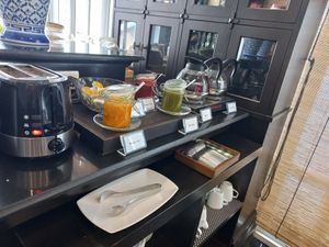 Breakfast buffet drinks and jams at Moreganic Restaurant at Away Chiang Mai Thapae Vegan Retreat in Chiang Mai