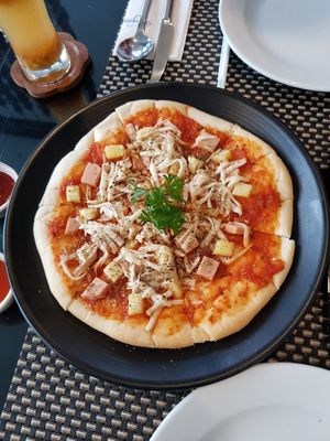 'Hawaiian' pizza at Moreganic Restaurant at Away Chiang Mai Thapae Vegan Retreat in Chiang Mai