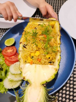 Pineapple rice at Moreganic Restaurant at Away Chiang Mai Thapae Vegan Retreat in Chiang Mai