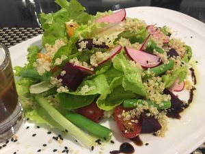 Vegan Gourmet in CM! Beetroot and orange salad at Moreganic Restaurant at Away Chiang Mai Thapae Vegan Retreat in Chiang Mai