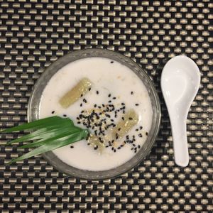 Vegan Gourmet in CM! Organic bananas in coconut milk dessert at Moreganic Restaurant at Away Chiang Mai Thapae Vegan Retreat in Chiang Mai