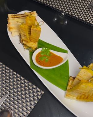 tofu satay  at Moreganic Restaurant at Away Chiang Mai Thapae Vegan Retreat in Chiang Mai