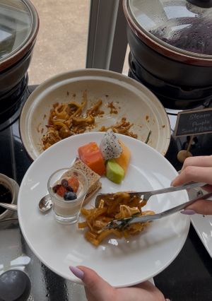 brakfast - udon  at Moreganic Restaurant at Away Chiang Mai Thapae Vegan Retreat in Chiang Mai