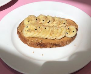 Banana and peanut butter toast  at Circle - Media City in Dubai