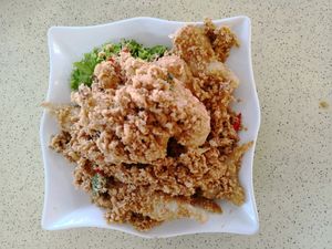 Vegetarian Cereal Prawn  at SuPerb 素Perb in East Singapore