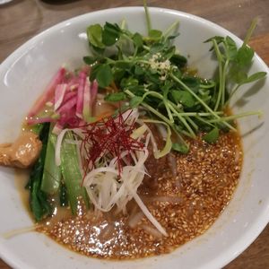 Gold Sesame Tantan at T's Tantan - JR Ueno in Tokyo