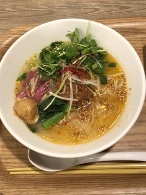 Golden Sesame tantanmen  at T's Tantan - JR Ueno in Tokyo