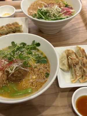 golden sesame ramen  at T's Tantan - JR Ueno in Tokyo
