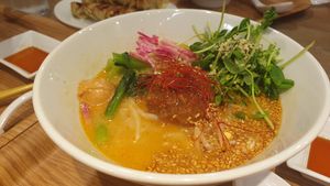 Golden Sesame ramen at T's Tantan - JR Ueno in Tokyo