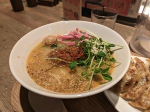 Peanut and miso ramen at T's Tantan - JR Ueno in Tokyo
