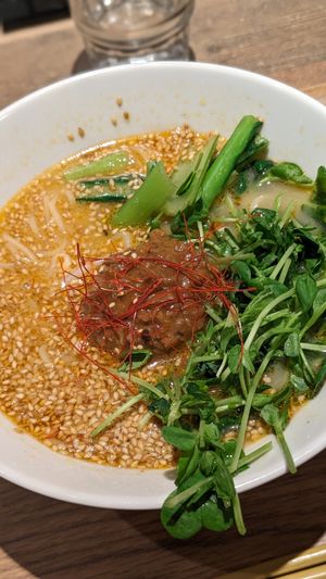 🍜 White Seasam Tantan (980¥ | 6.5$) at T's Tantan - JR Ueno in Tokyo