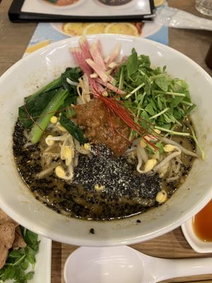 black sesame tantan   at T's Tantan - JR Ueno in Tokyo