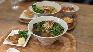 Tantanmen and sides at T's Tantan - JR Ueno in Tokyo