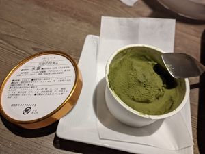 Matcha gelato, already tested ^^ at T's Tantan - JR Ueno in Tokyo