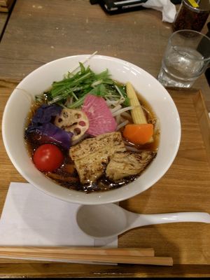 New Oriental vegan ramen  at T's Tantan - JR Ueno in Tokyo