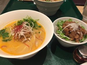 White sesame Ramen  at T's Tantan - JR Ueno in Tokyo