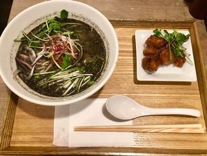 Black sesame tantan - ¥880 + soy “pork”. (Extra) at T's Tantan - JR Ueno in Tokyo