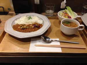 Lentil and bean curry at T's Tantan - JR Ueno in Tokyo