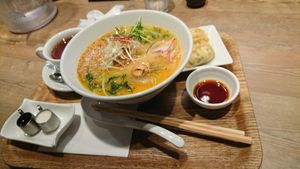 Golden ramen at T's Tantan - JR Ueno in Tokyo