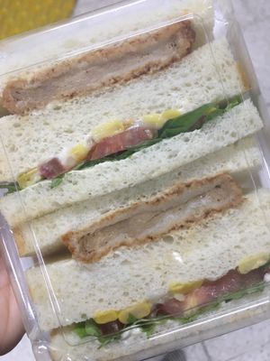 the sandwich for take away. Taste is amazing (so yeah, way better than it looks at T's Tantan - JR Ueno in Tokyo