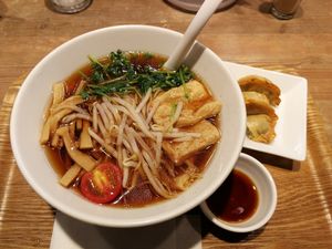 Shouyu Ramen and gyoza at T's Tantan - JR Ueno in Tokyo