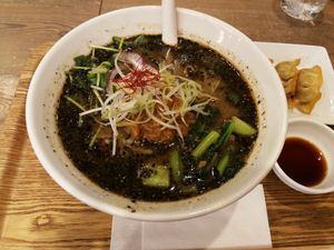 I recommend the Black sesame tantan at T's Tantan - JR Ueno in Tokyo
