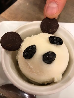 Vegan ice cream - delicious way to finish off dinner! at T's Tantan - JR Ueno in Tokyo