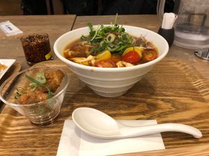 Hot &sour soup ramen at T's Tantan - JR Ueno in Tokyo