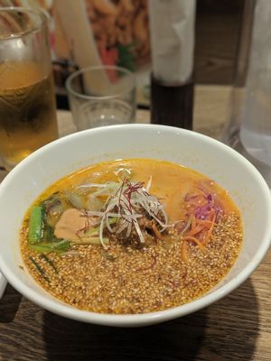 Gold sesame tantan at T's Tantan - JR Ueno in Tokyo