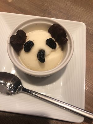 soy milk ice cream & rice cracker😄 at T's Tantan - JR Ueno in Tokyo