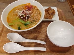 Golden sesame tantan ramen at T's Tantan - JR Ueno in Tokyo