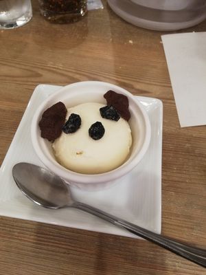 Dessert ice cream at T's Tantan - JR Ueno in Tokyo