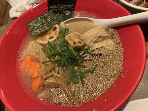 Sesame ramen at T's Tantan - JR Ueno in Tokyo