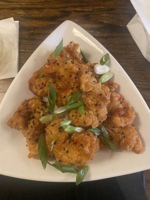 Vegan shrimp   at Ale Mary's Beer Hall in Royal Oak