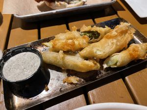 Fried pickles  at Ale Mary's Beer Hall in Royal Oak