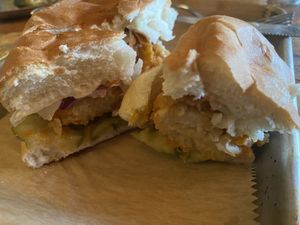 Nashville Hot Chickn’ Sandwich   at Ale Mary's Beer Hall in Royal Oak