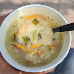 McClure's dill pickle soup at Ale Mary's Beer Hall in Royal Oak