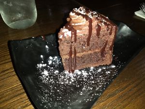 Death by chocolate cake (vegan) at Ale Mary's Beer Hall in Royal Oak