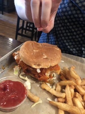 Vegan Nashville hot chicken! at Ale Mary's Beer Hall in Royal Oak