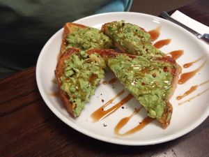 Vegan avocado toast at Ale Mary's Beer Hall in Royal Oak