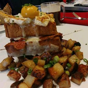 croque madame at Mythology in Toronto