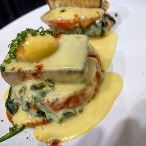 vegan benedicts at Mythology in Toronto