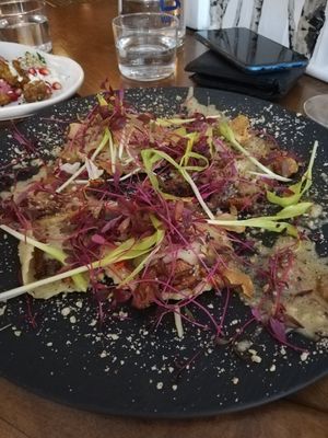 4 mushroom ravioli at Mythology in Toronto