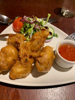 Cauliflower balls very yummy at Fullbrook's Bistro in Pontyclun
