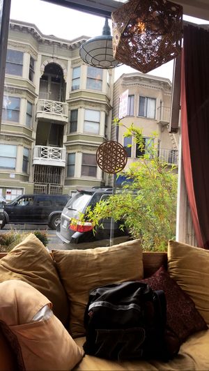 View from the inside  at Beloved Natural Cafe & Organic Juicery in San Francisco