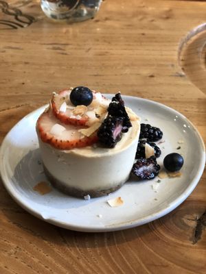 Raw vegan cheesecake at Beloved Natural Cafe & Organic Juicery in San Francisco