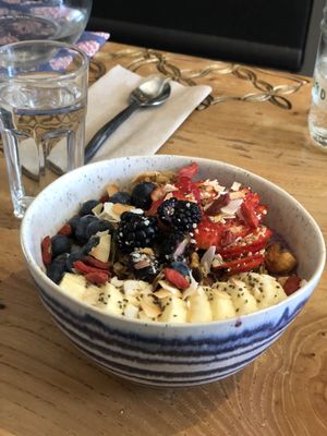 Buddha berry smoothie bowl at Beloved Natural Cafe & Organic Juicery in San Francisco