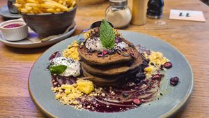 Vegan pancakes at Yonder in Queenstown